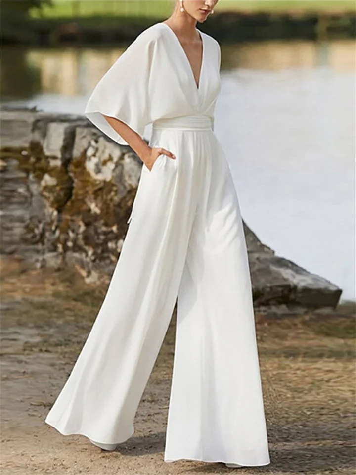 Yasmina – Flowy V-Neck Jumpsuit