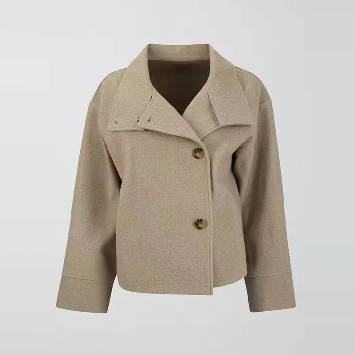 Saskia – Luxe Double Breasted Korte Jas