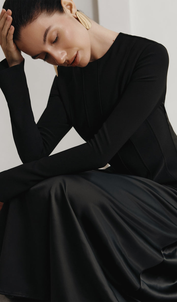 Selina - Satin Maxi Dress
