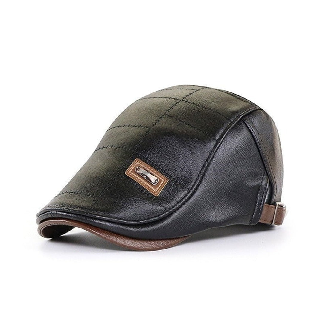 Matteo – Retro Leren Flatcap