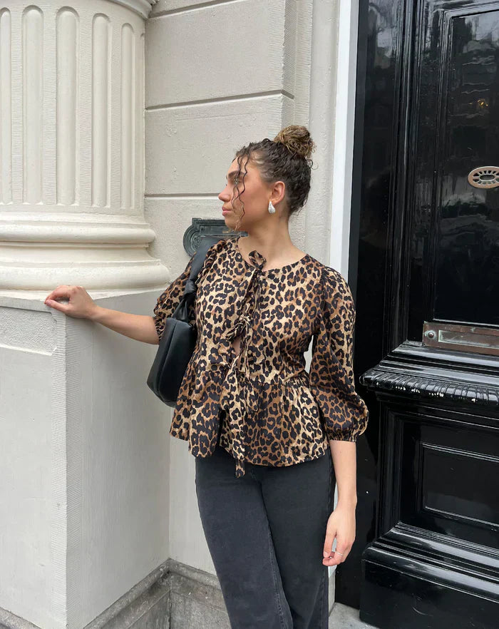 Mira – Dierenprint Blouse