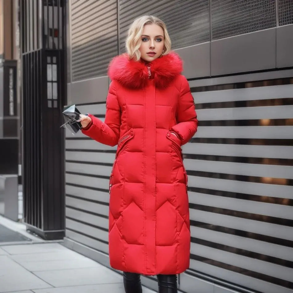 Camellia – Lange Puffer Jas