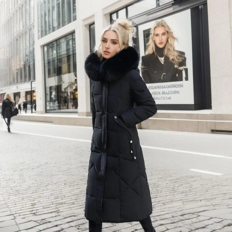 Camellia – Lange Puffer Jas