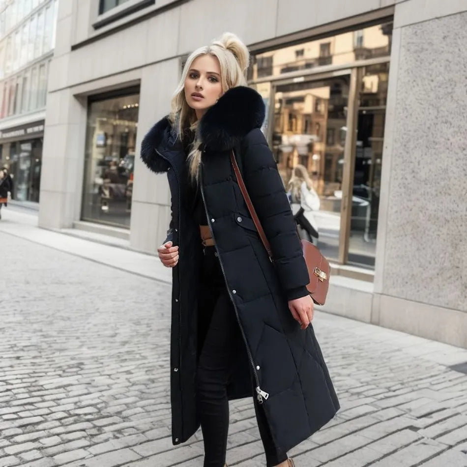 Camellia – Lange Puffer Jas