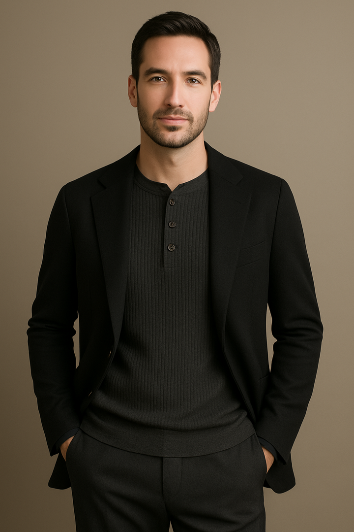 Sage – Wafelstructuur Heren Shirt