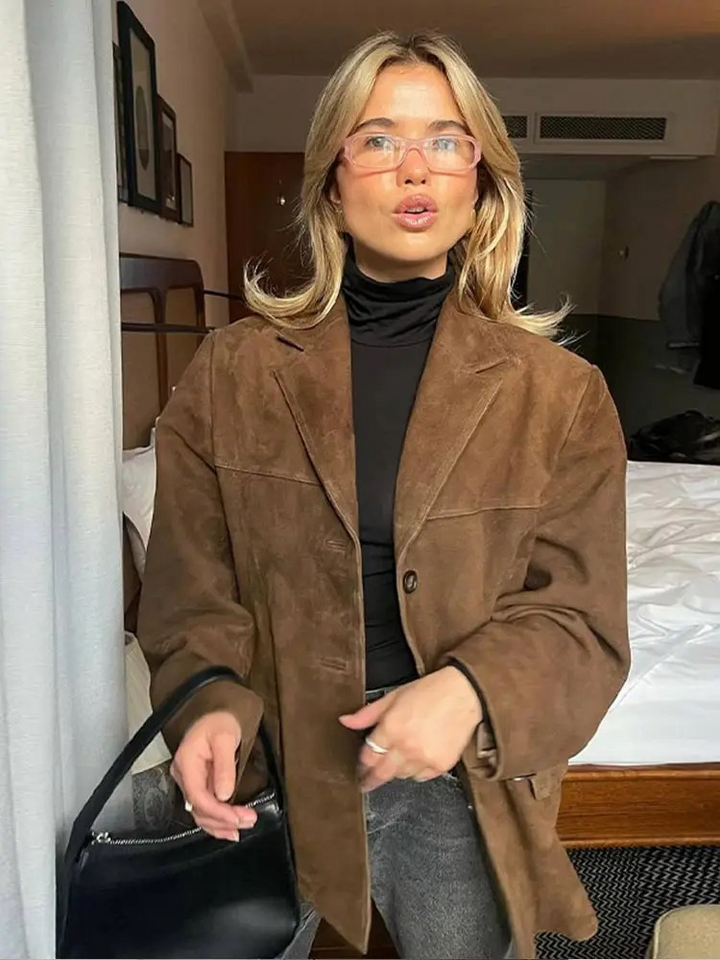 Marleen – Oversized Reverskragen Mantel