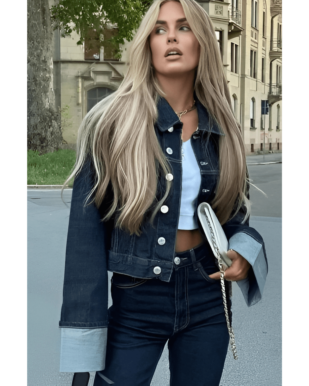 Saphira – Denim Tweedelige Set