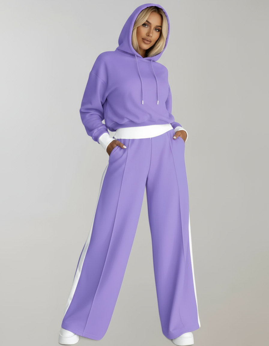 Lenoriva Coralie 2-delige hoodie trainingspak set voor dames – comfortabele en stijlvolle set