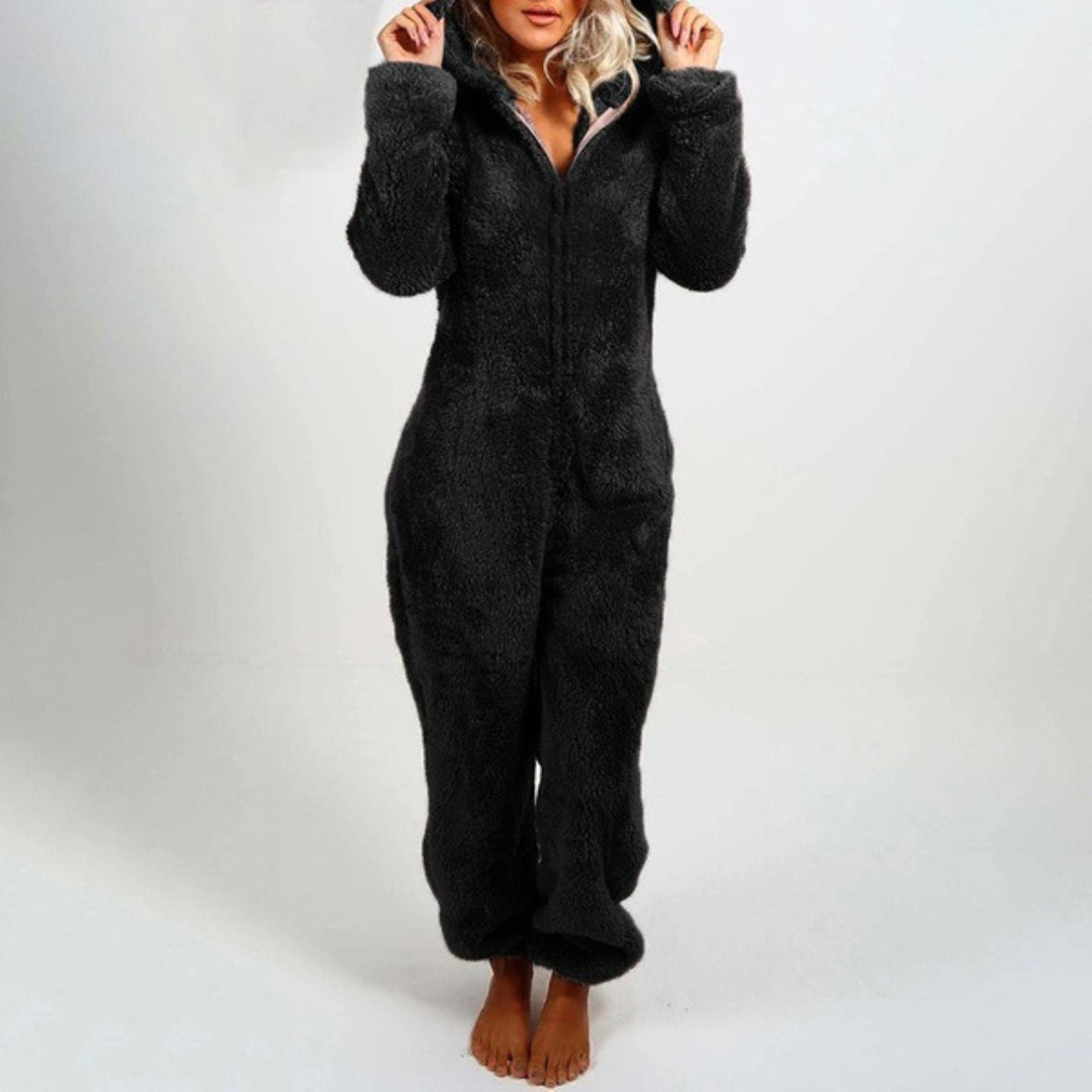 Annelies – Lange Fleece Onesie Met Capuchon
