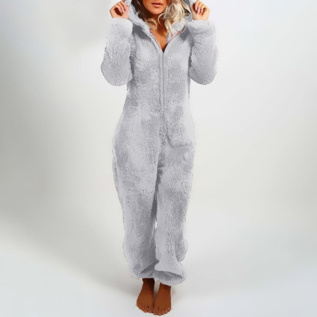 Annelies – Lange Fleece Onesie Met Capuchon
