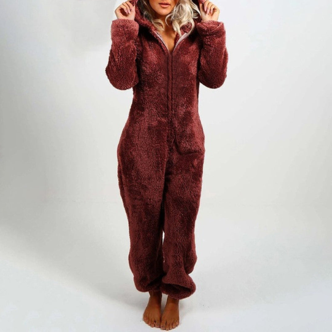 Annelies – Lange Fleece Onesie Met Capuchon