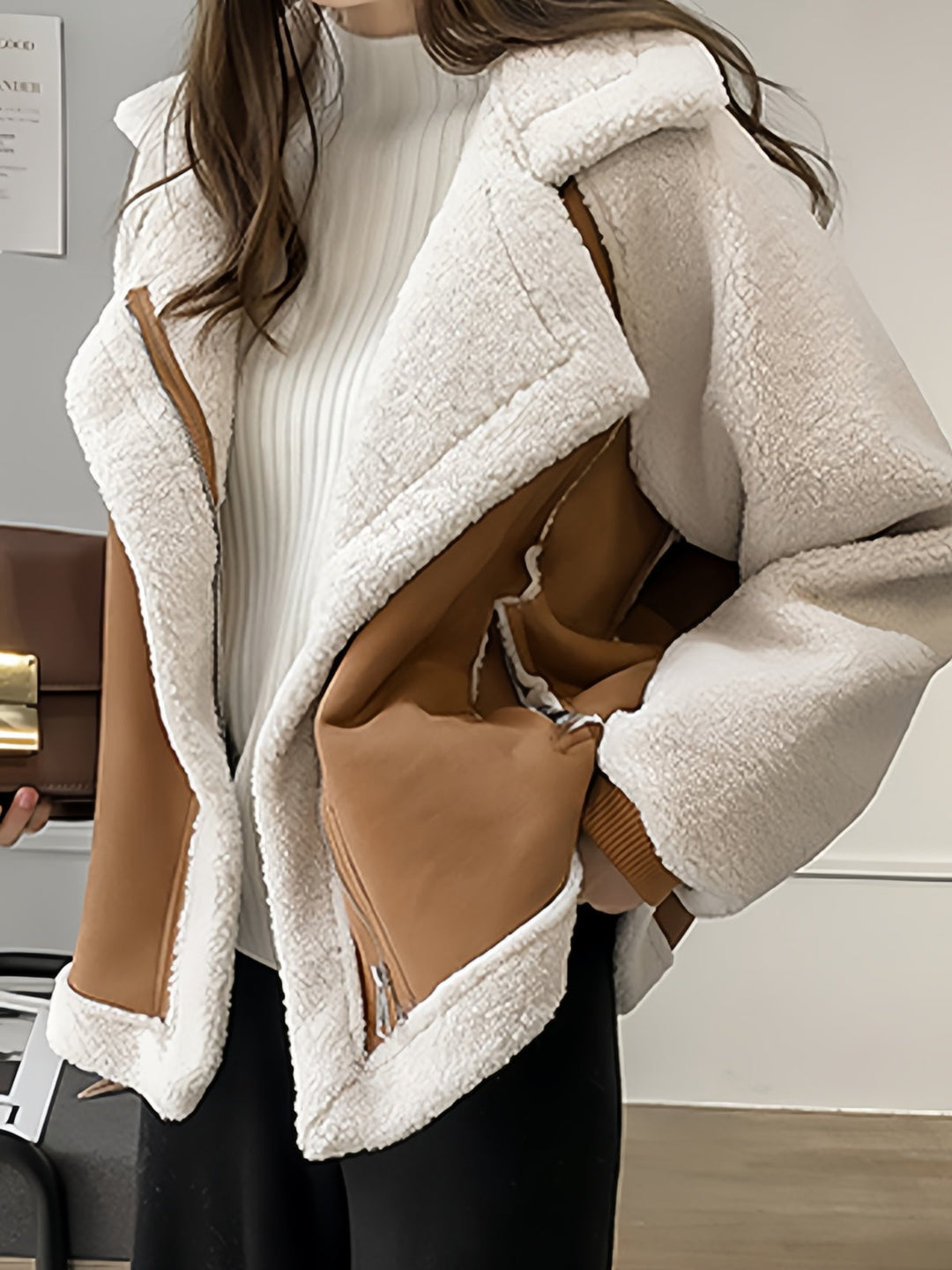 Noémie – Oversized Vegan Suede Jas