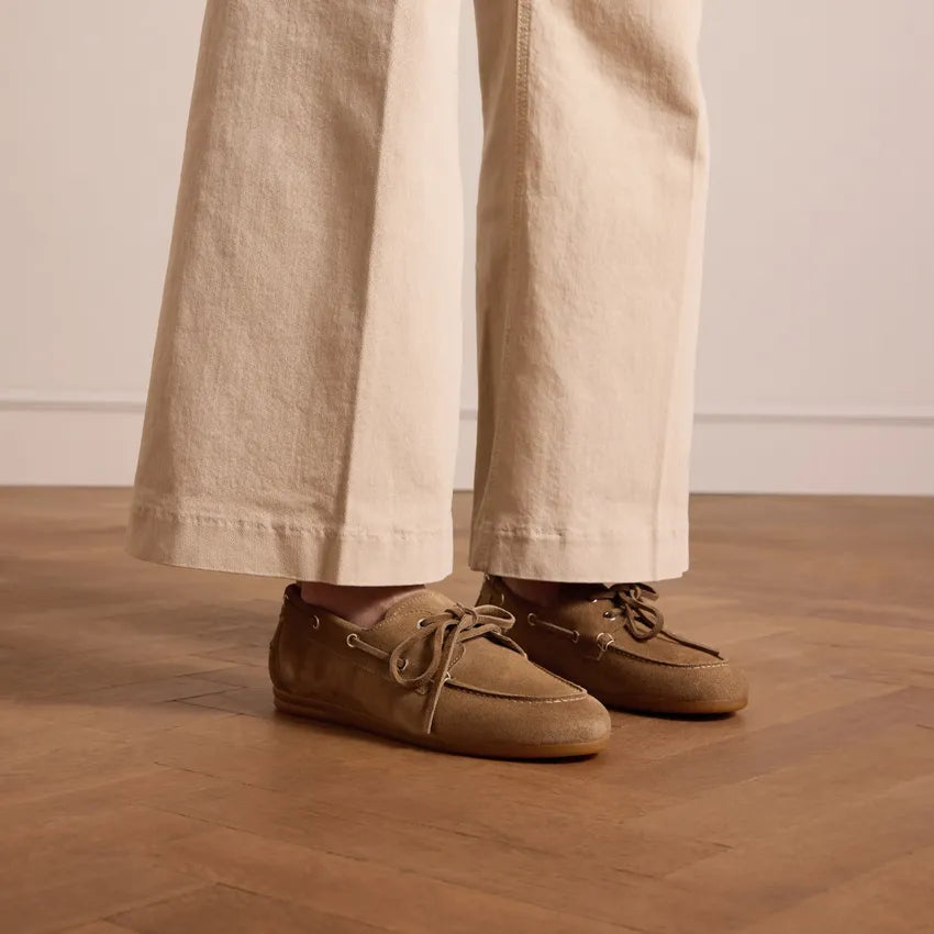 Ivanna – Beige Suède Bootschoenen