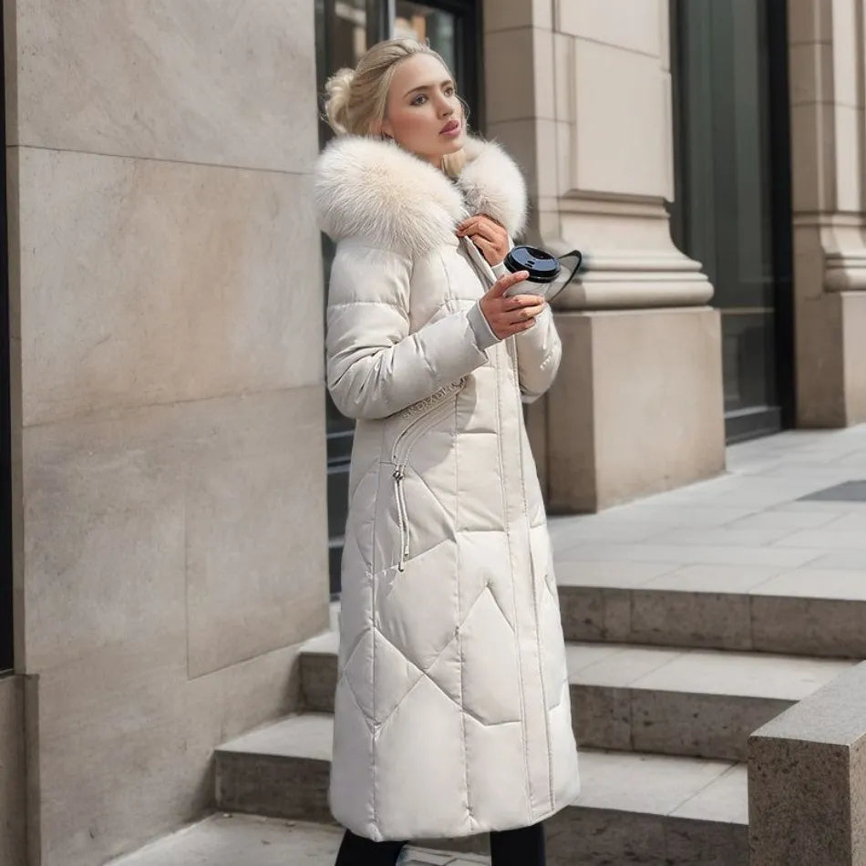 Camellia – Lange Puffer Jas