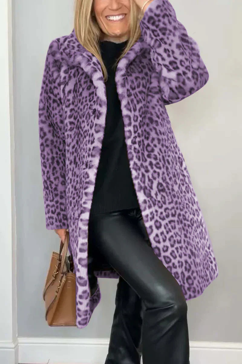 Zamira – Luxe Luipaardprint Winterjas