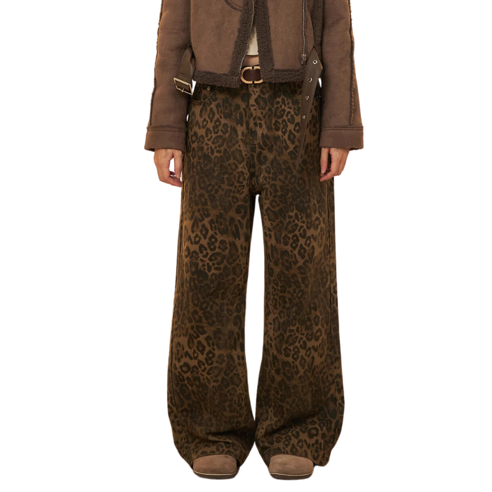 Noor – Trendy jeans met luipaardprint