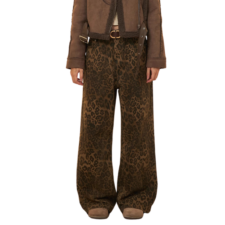 Noor – Trendy jeans met luipaardprint