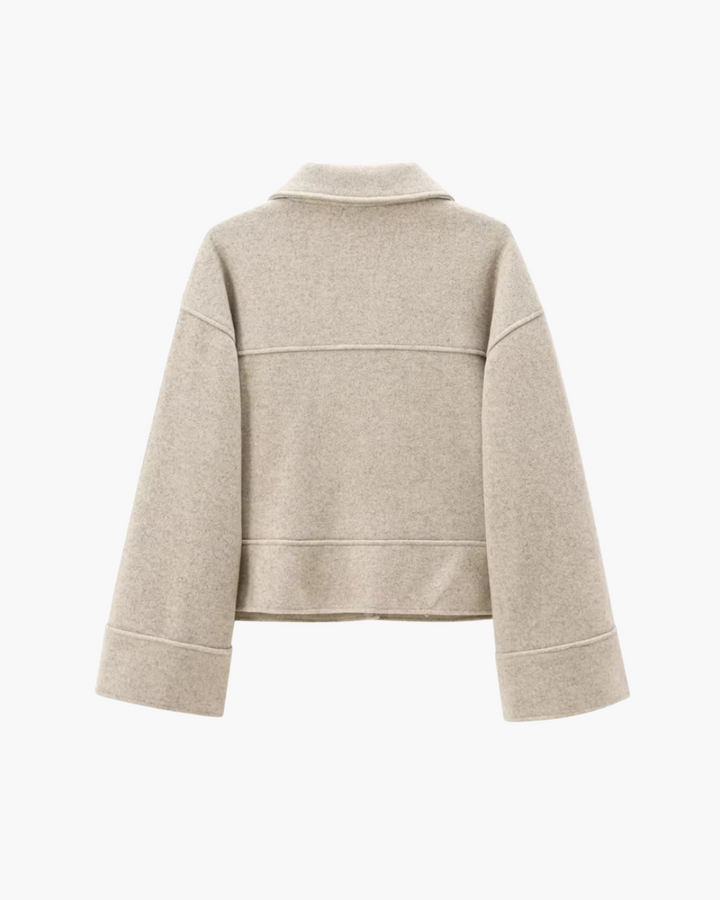 Fenna – Beige Vilten Damesjas