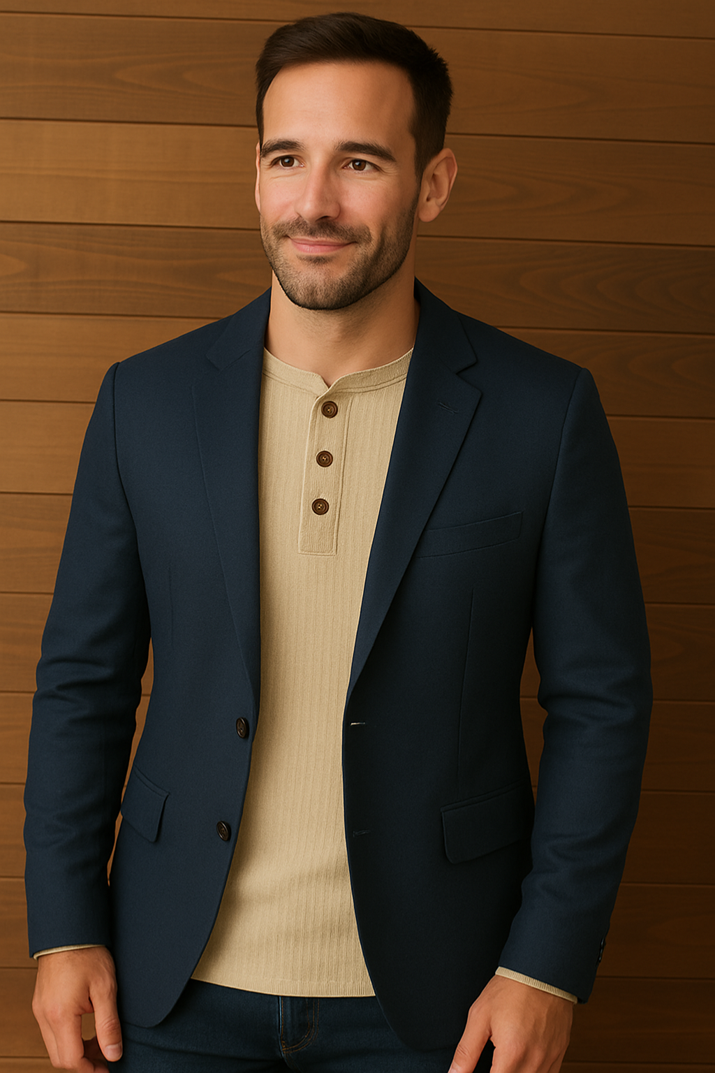 Sage – Wafelstructuur Heren Shirt