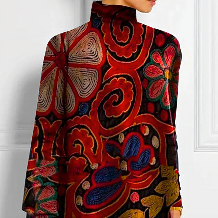 Marije – Asymmetrische Bloemenblouse voor Dames