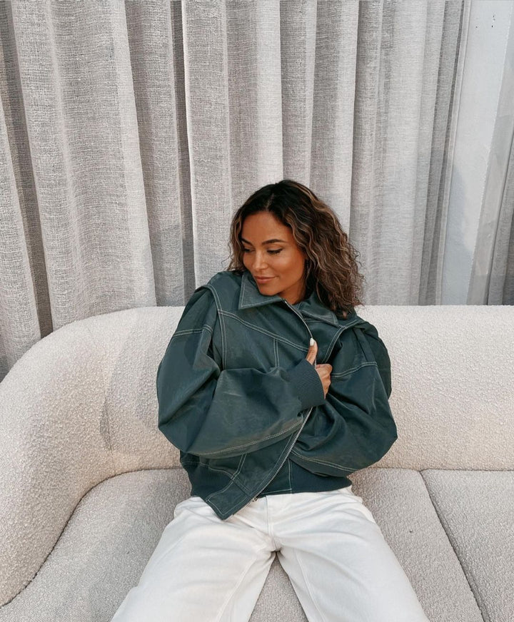 Vivien – Oversized Leren Jas