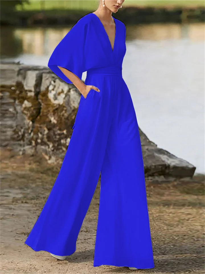Yasmina – Flowy V-Neck Jumpsuit
