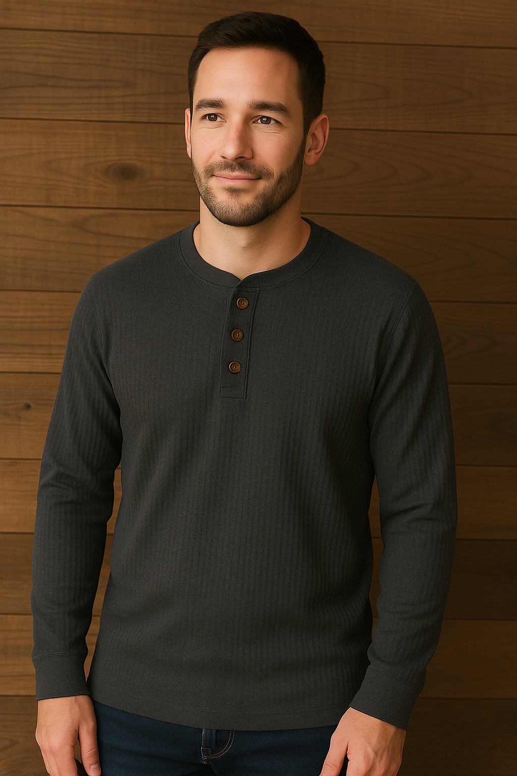 Sage – Wafelstructuur Heren Shirt