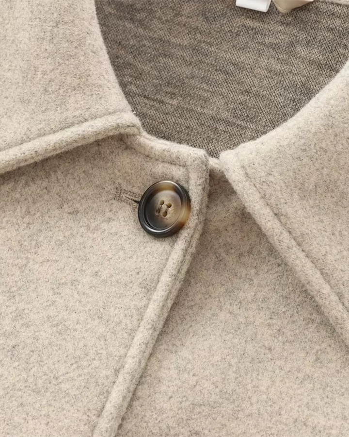 Fenna – Beige Vilten Damesjas