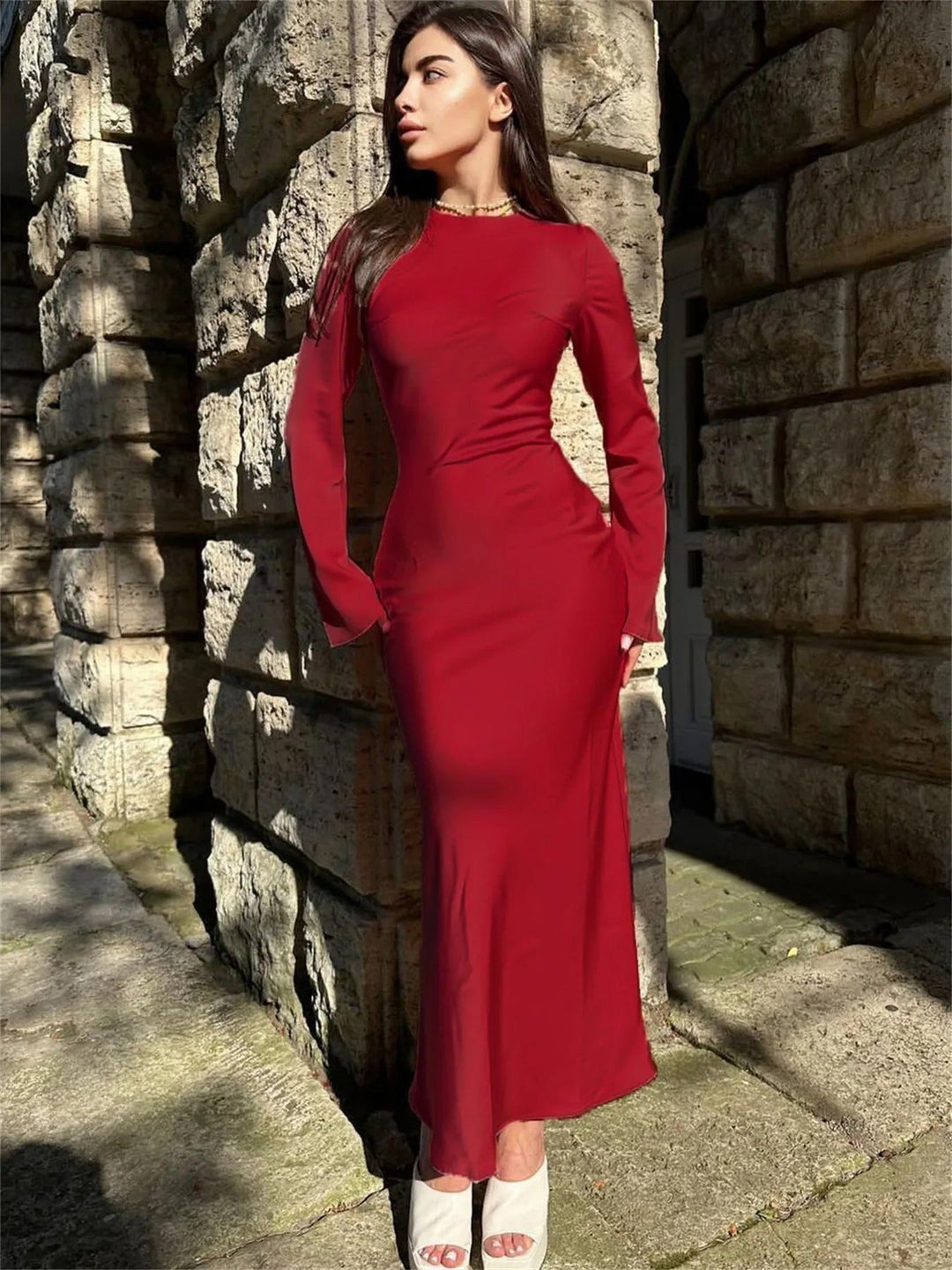 Aurelia – Satijnen Maxi Jurk