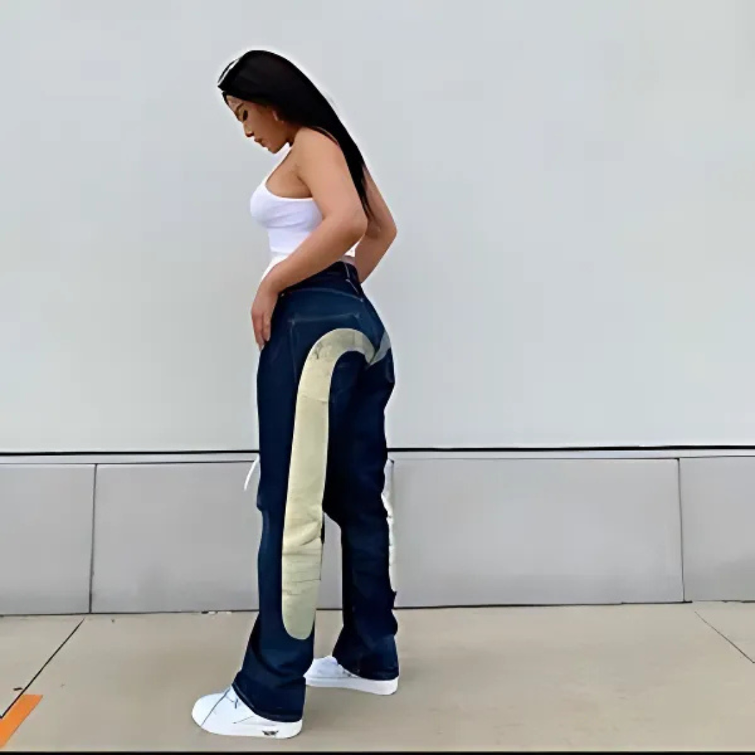 Mireille – Baggy Jeans met Print