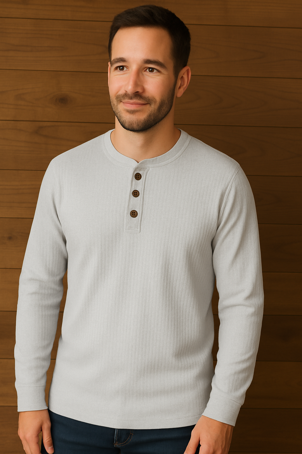 Sage – Wafelstructuur Heren Shirt