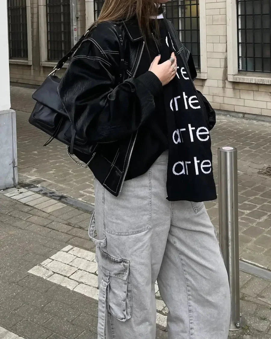 Vivien – Oversized Leren Jas