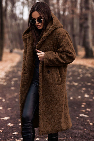 Anouk – Lange Teddy Jas Met Capuchon