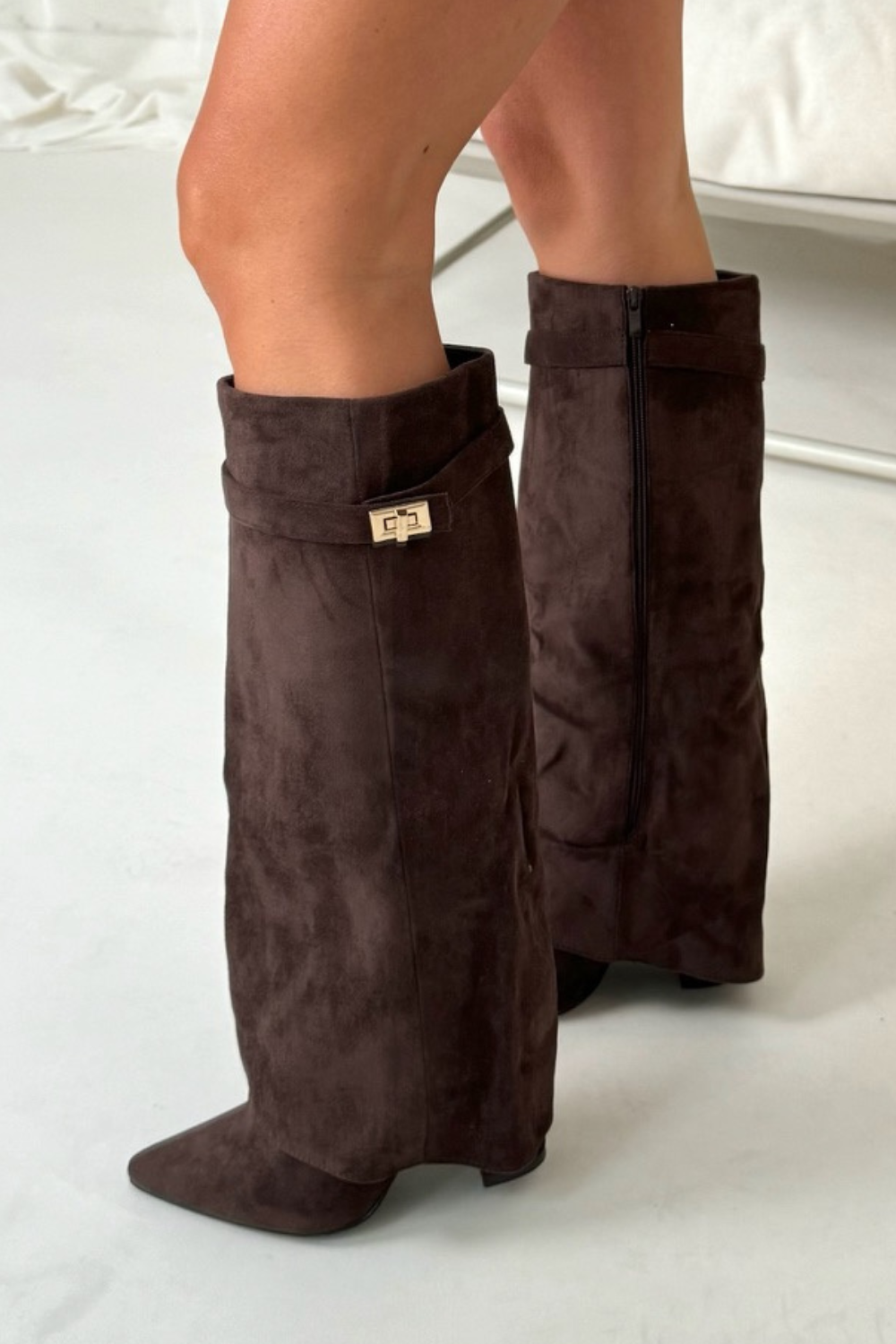 Nayla – Hoge Laarzen Met Flap