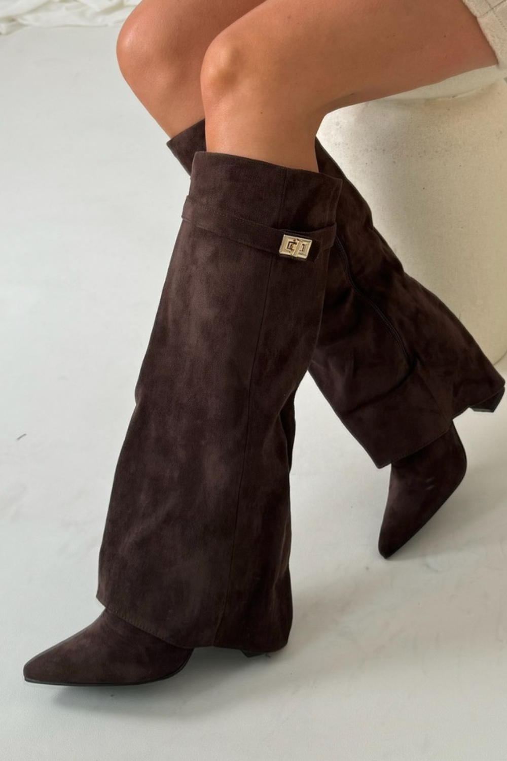 Nayla – Hoge Laarzen Met Flap