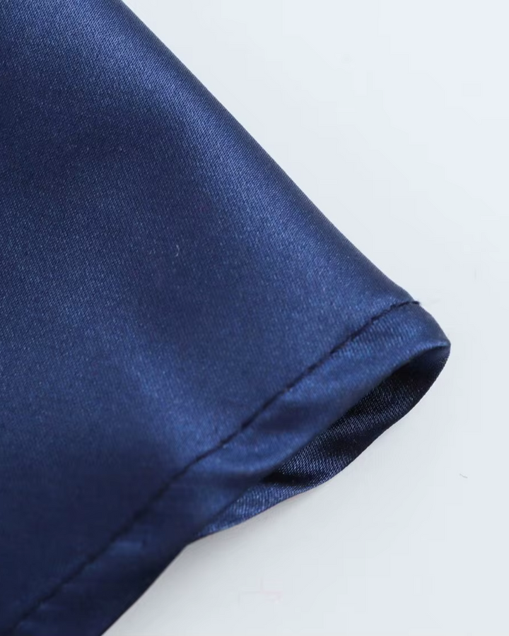 Elise – Satijnen Halterjurk Met Open Rug