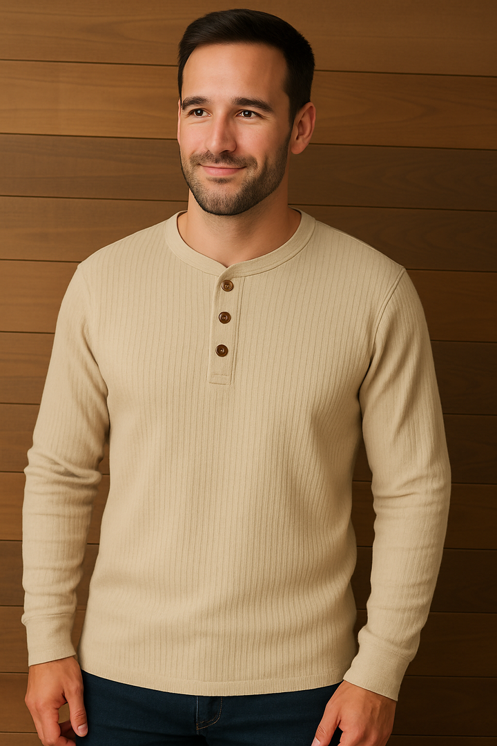 Sage – Wafelstructuur Heren Shirt