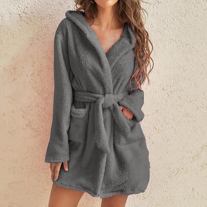 Maëlle – Luxe Fleece Badjas Met Capuchon