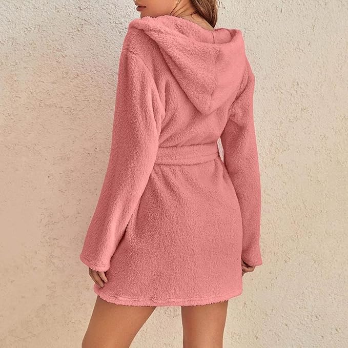 Maëlle – Luxe Fleece Badjas Met Capuchon
