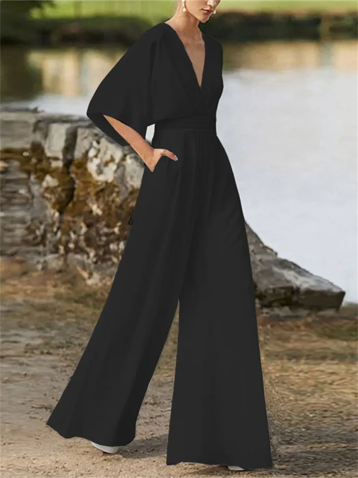 Yasmina – Flowy V-Neck Jumpsuit