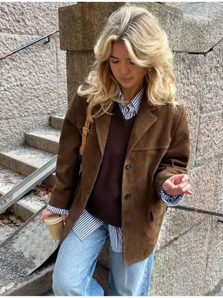 Marleen – Oversized Reverskragen Mantel