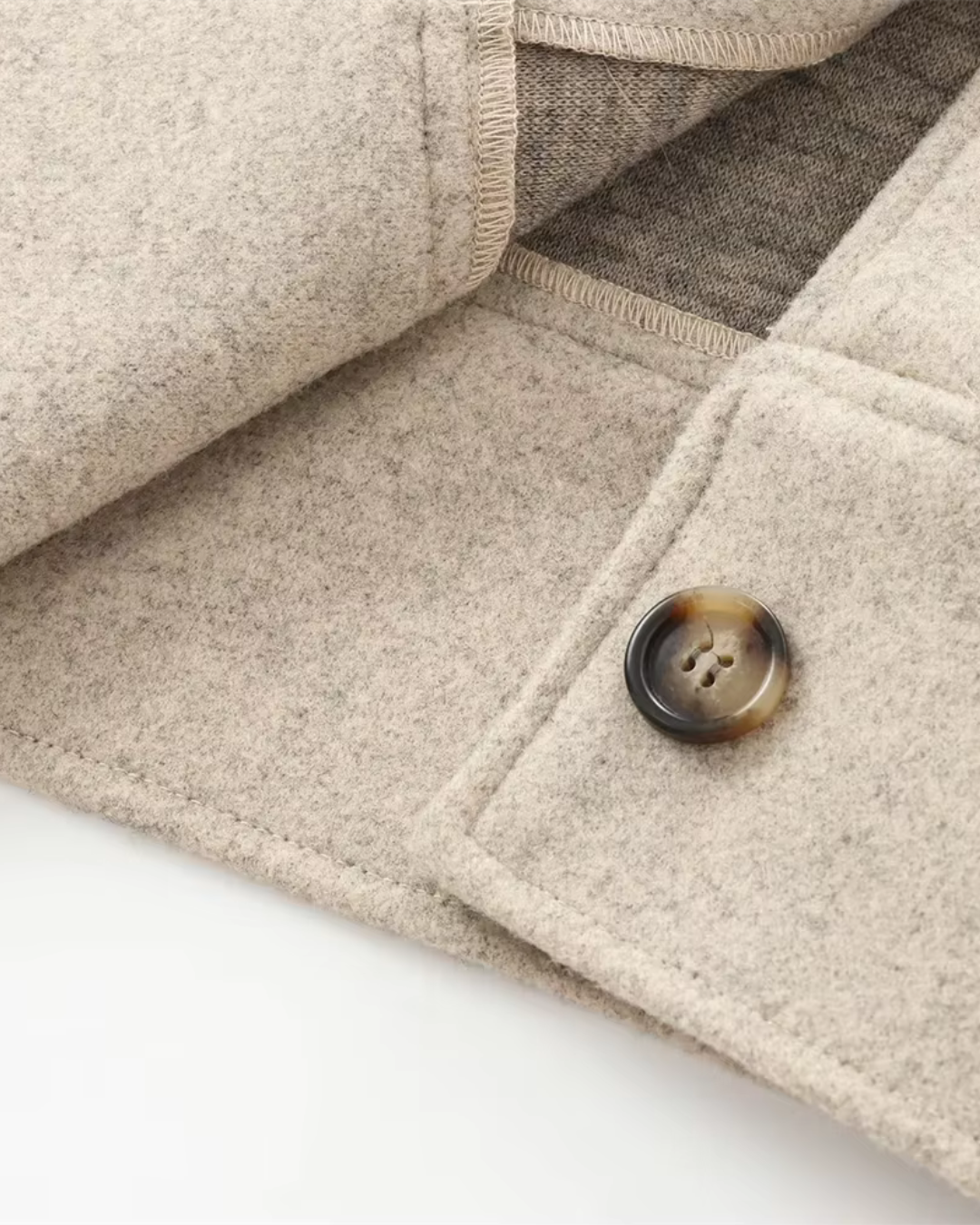 Fenna – Beige Vilten Damesjas