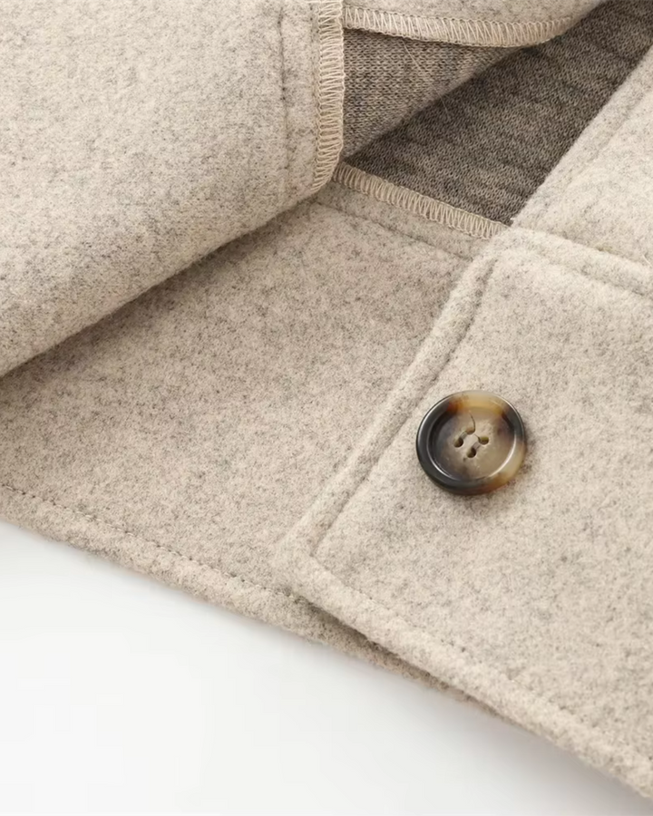Fenna – Beige Vilten Damesjas