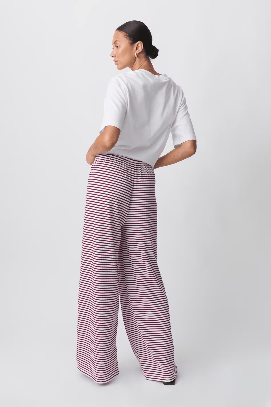 Amaya – Gestreepte Oversized Broek Met Tailleband