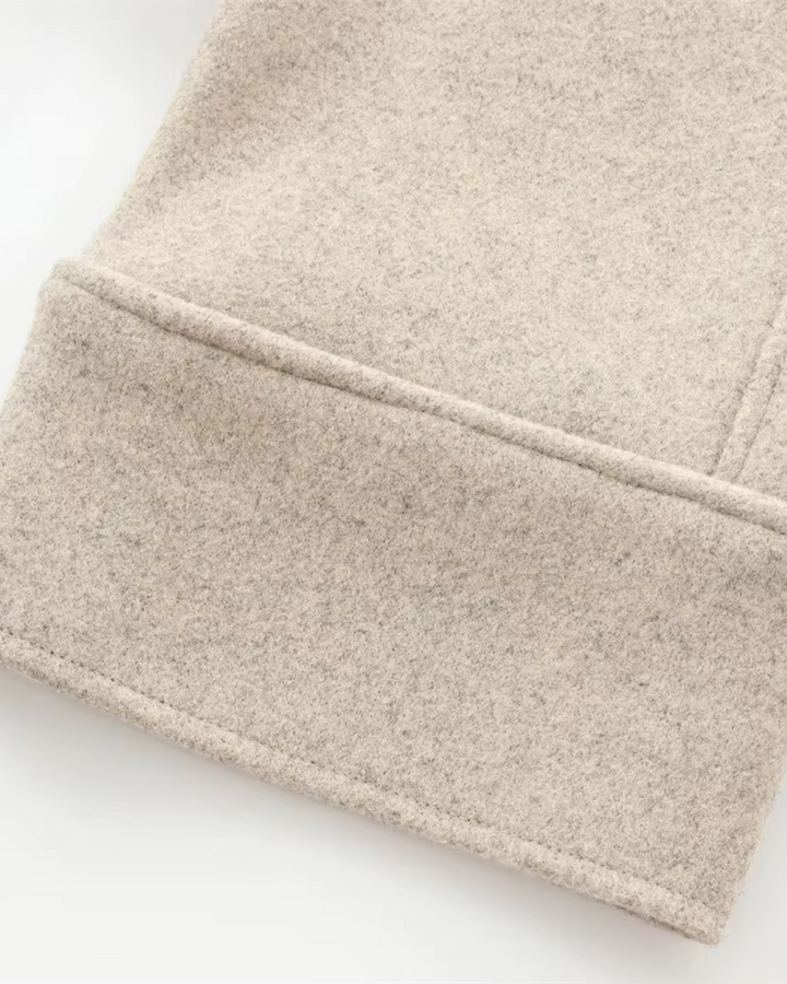 Fenna – Beige Vilten Damesjas