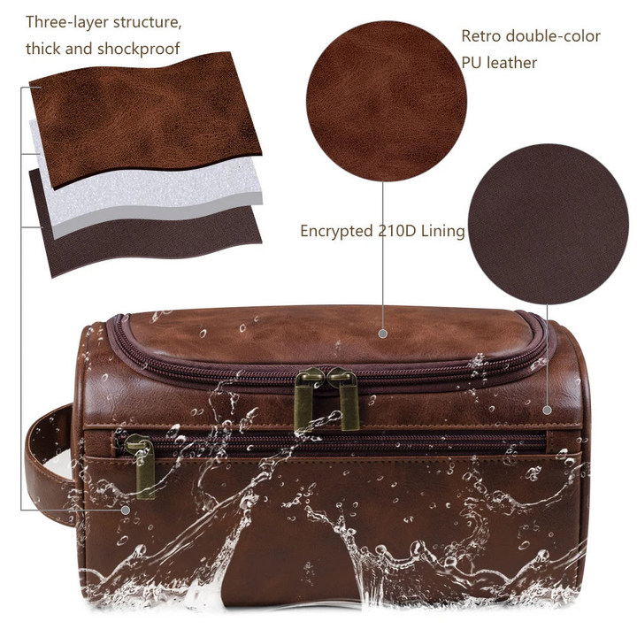 Fien – Premium Leren Toilettas