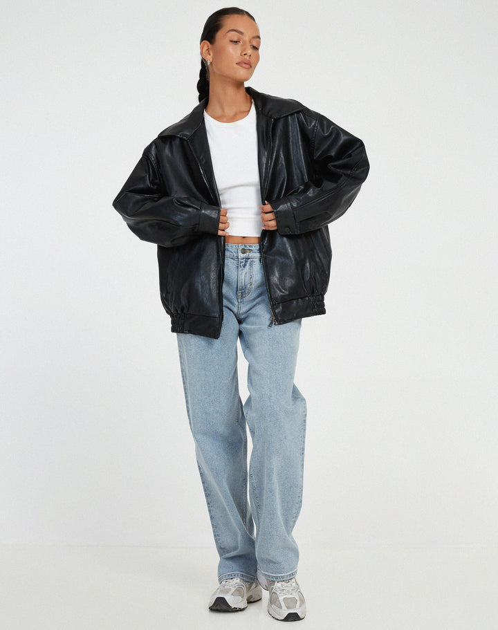 Maverick – Oversized Leren Jasje