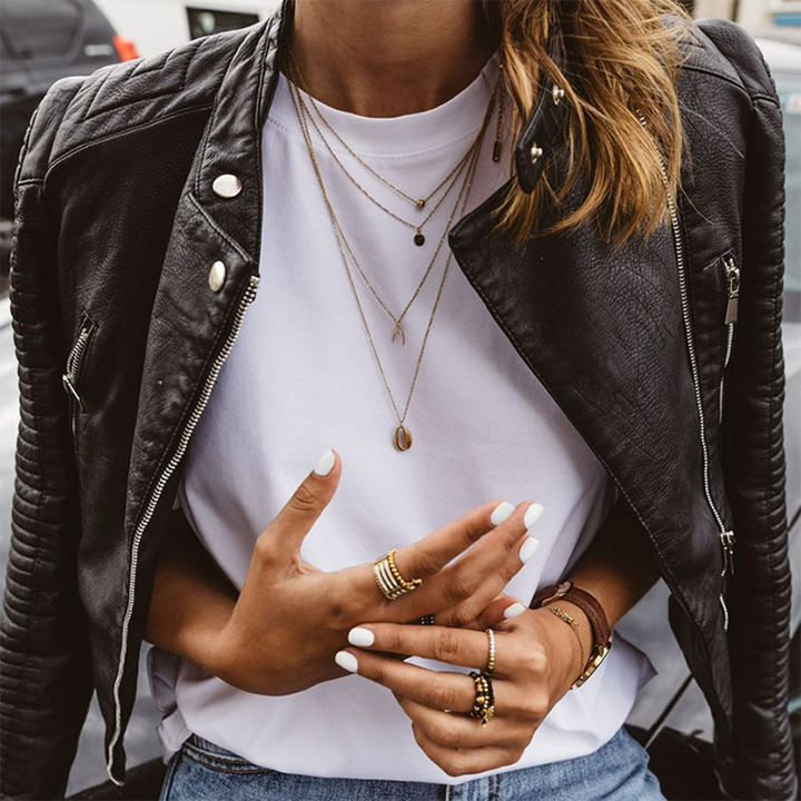 Livia – Leren Bikerjas
