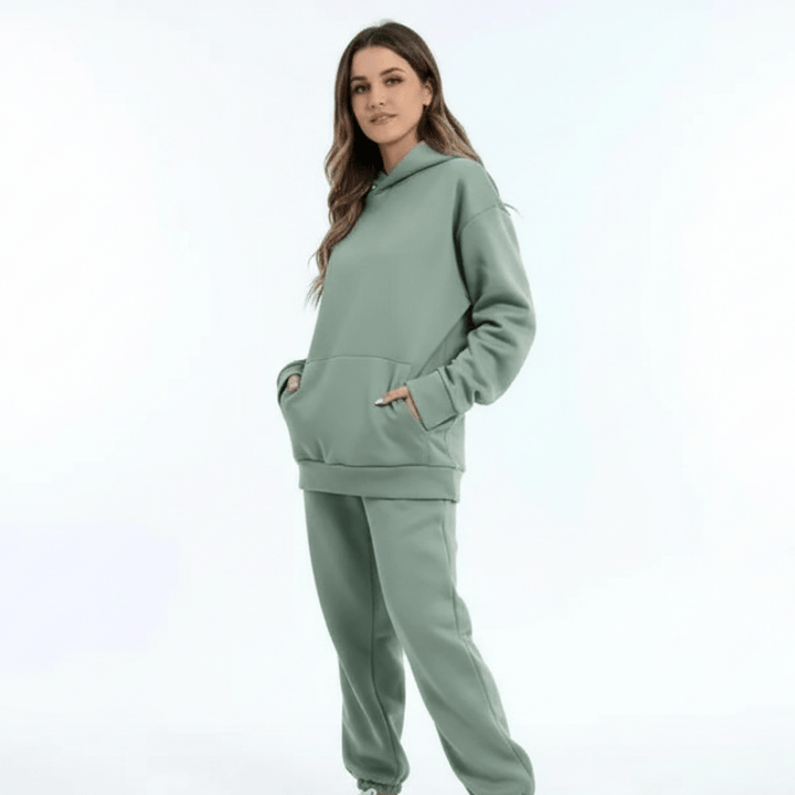 Dames joggingset met hoodie in moderne pasvorm