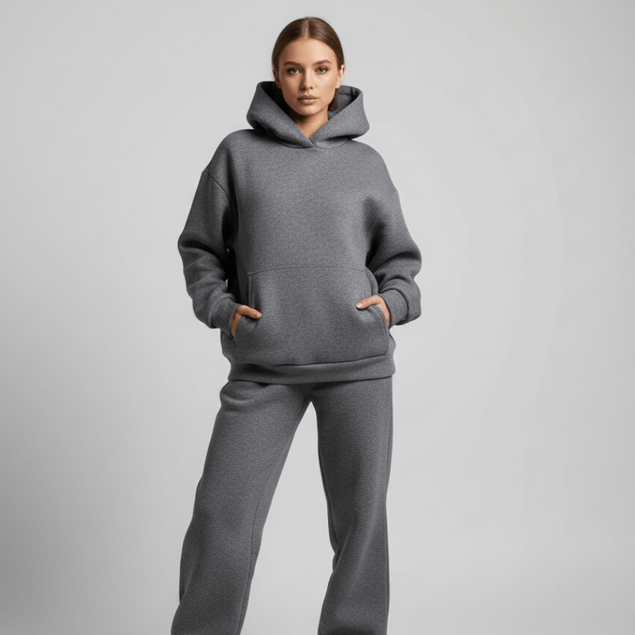 Dames joggingset met hoodie in moderne pasvorm